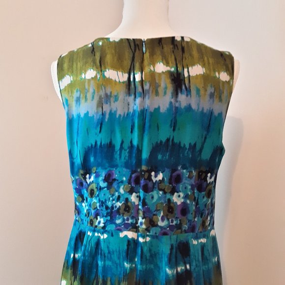 Dress Barn Turquois Blue/Green Dress - Picture 6 of 11